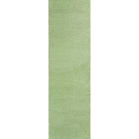 2' x 7' Runner Polyester Spearmint Green Area Rug