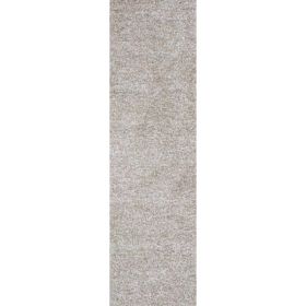 2' x 7' Runner Polyester Ivory Heather Area Rug