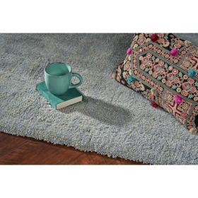 3' x 5' Polyester Blue Heather Area Rug