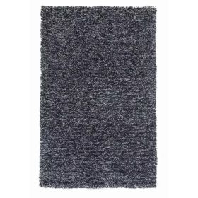 2'x4' Polyester Black Heather Accent Rug