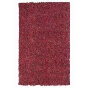 2' x 4' Polyester Red Heather Area Rug