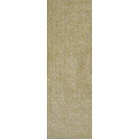 2' x 7' Runner Polyester Yellow Heather Area Rug