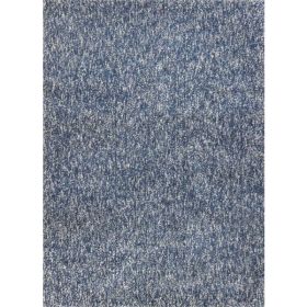 3' x 5' Polyester Indigo or Ivory Heather Area Rug