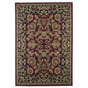 3'x5' Red or Black Kashan Polypropylene Area Rug