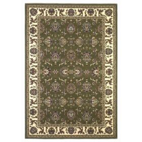 2' x 8' Green or Ivory Traditional Runner Rug