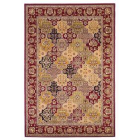 2'x3' Red Machine Woven Floral Indoor Accent Rug