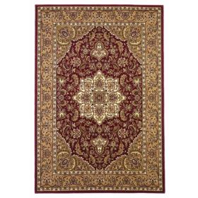 2' x 3' Polypropylene Red or Beige Accent Rug