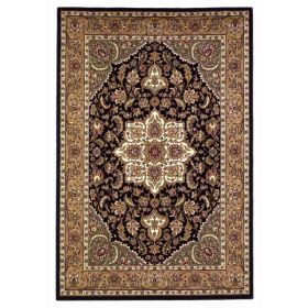 2' x 8' Black or Beige Medallion Runner Rug