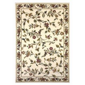 2' x 8' Ivory Floral Vine Runner Rug