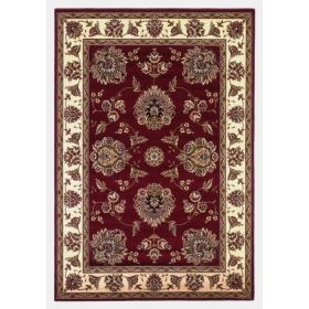 2' x 8' Red or Ivory Floral Bordered Runner Rug