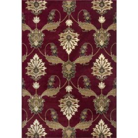 2' x 8' Red Floral Traditional Runner Rug