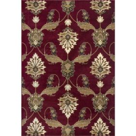 3'x5' Polypropylene Red Palazzo Area Rug