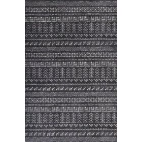 3'x5' Charcoal Tulum Polypropylene Area Rug