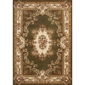 5' x 7' Polypropylene Greenor Ivory Area Rug