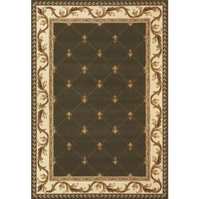 1' x 2' Polypropylene Green Area Rug