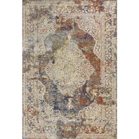 3' x 5' Multi Color Bordered Area Rug