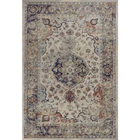 3'x5' Ivory Delaney Polypropylene Area Rug