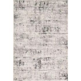 3'x5' Ivory Silver Abstract Machine Woven Area Rug