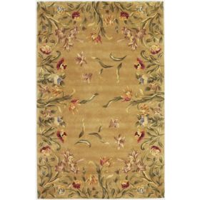 3' x 6'  Wool Gold Area Rug