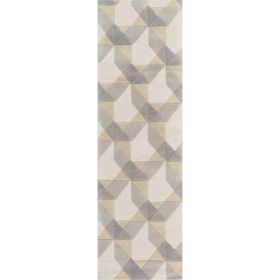 2' x 7' Runner Wool Ivory or Grey Area Rug