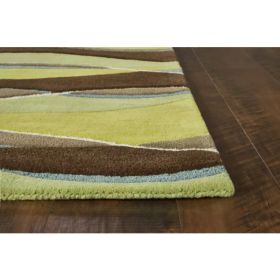 3' x 5' Wool Lime or Mocha Area Rug