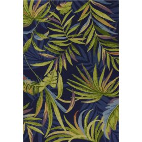 5' x 7' 6" UV treated Polypropylene Ink Blue Area Rug