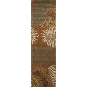 2' x 8' Runner Wool Rust Area Rug