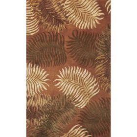 30" X 50" Wool Rust Area Rug