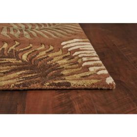 3' x 5' Wool Rust Area Rug