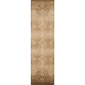 2' x 8' Beige Polypropylene Runner Rug