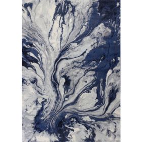 3' x 5' Blue Polypropylene Area Rug