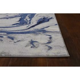 5' x 7' Polypropylene Blue Area Rug