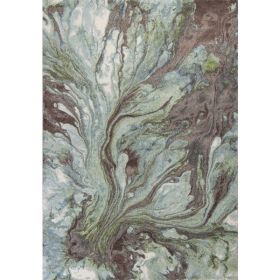 3'x5' Polypropylene Seafoam Area Rug