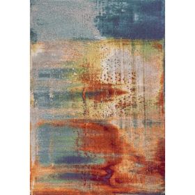 3' x 5' Multi Color Abstract Watercolor Area Rug