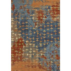 3' x 5' Polypropylene Blue or Coral Area Rug