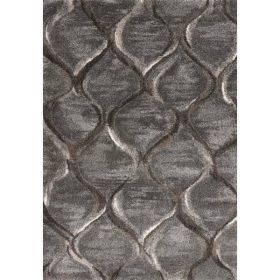 3'x5' Charcoal Polypropylene Area Rug