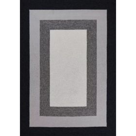 2' x 3' UV treated Polypropylene Charcoal Accent Rug