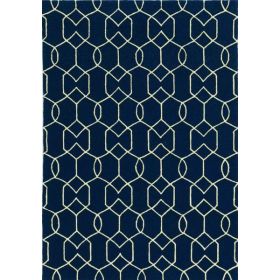 5' x 7'  UV treated Polypropylene Navy Area Rug