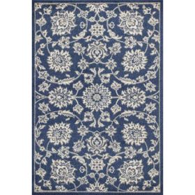 2' x 3' Denim Floral UV Treated Accent Rug