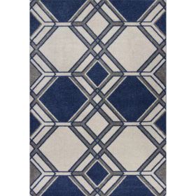 5' x 7' UV treated Polypropylene Ivory or Denim Area Rug