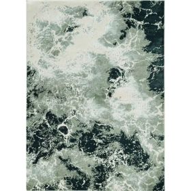 5' x 7'  Polyester Silver Area Rug