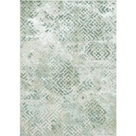 5' x 7'  Polyester Sand Silver Area Rug