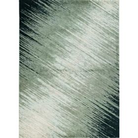 5' x 7'  Polyester Silver Grey Area Rug