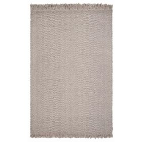 5 x 8  Wool Oatmeal Area Rug