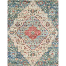 2' x 4' Jute Blue or Red Area Rug