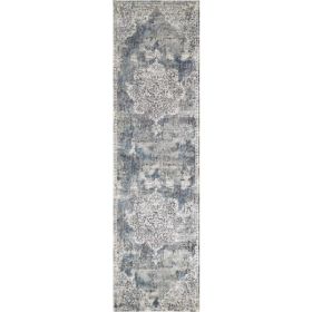 2 x 7 Runner Polyester Ivory Area Rug