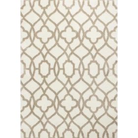 3' x 5' Microfiber Ivory or Beige Area Rug