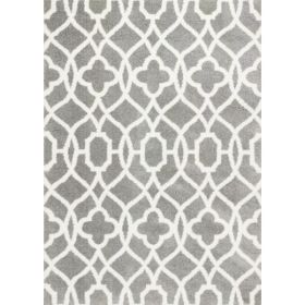 3' x 5' Microfiber Grey or Ivory Area Rug