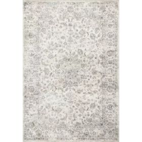 2' x 3' Viscose Silver Accent Rug