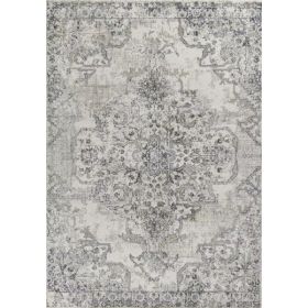 3' x 5' Ivory or Grey Medallion Area Rug